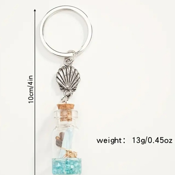 Message-in-a-Bottle Keychain/Purse Charm, NWT - Picture 3 of 3